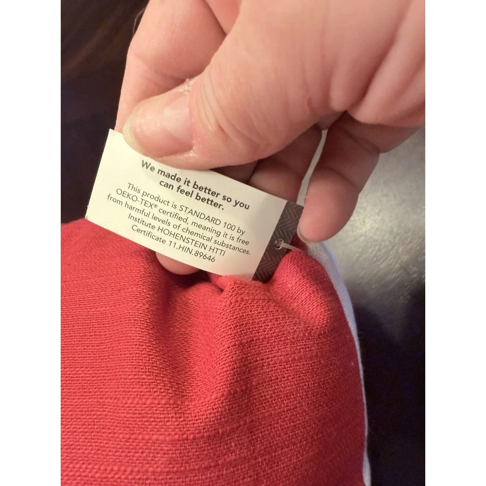 Threshold red embroidered